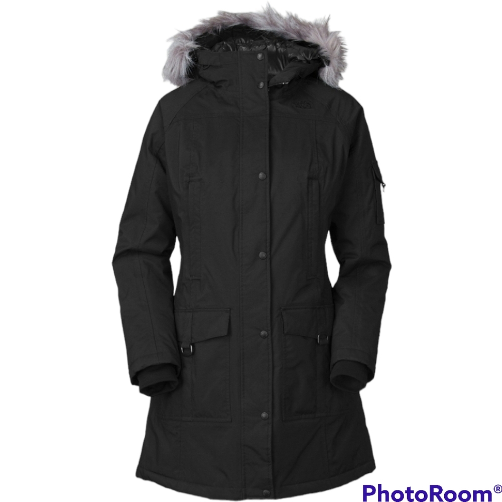 The North Face Jacket coat Winter Long with Fur Detachable Hood Puff Inside - Picture 1 of 11